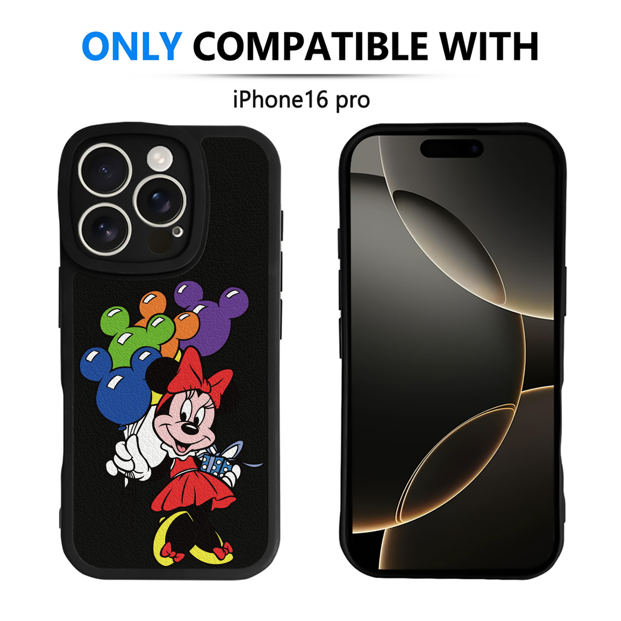 （画像用） ミッキーマウス Mickey Mouse 【iPhone 16シリーズ対応】シリコンスマホケース（レザー調） 材質：シリコン